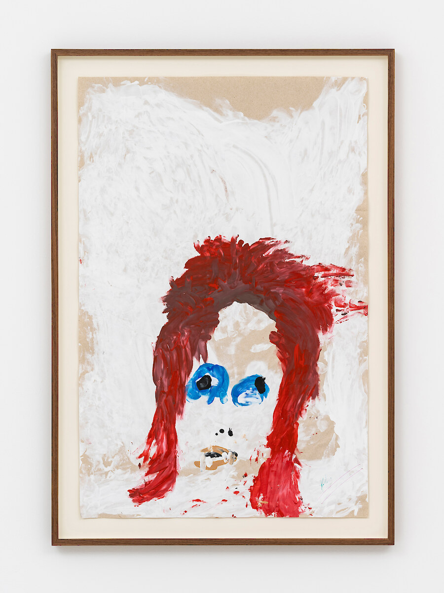 *Please Send Help*, 2014, from the series 'Blind Transgender With AIDS,' Acrylic on paper, 97.3 x 67.3 x 3.5 cm, framed