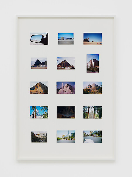 *Ages (Bronze Age)*, 2022, 15 found photos dating from 1993–2008, 118 x 82.3 x 5 cm