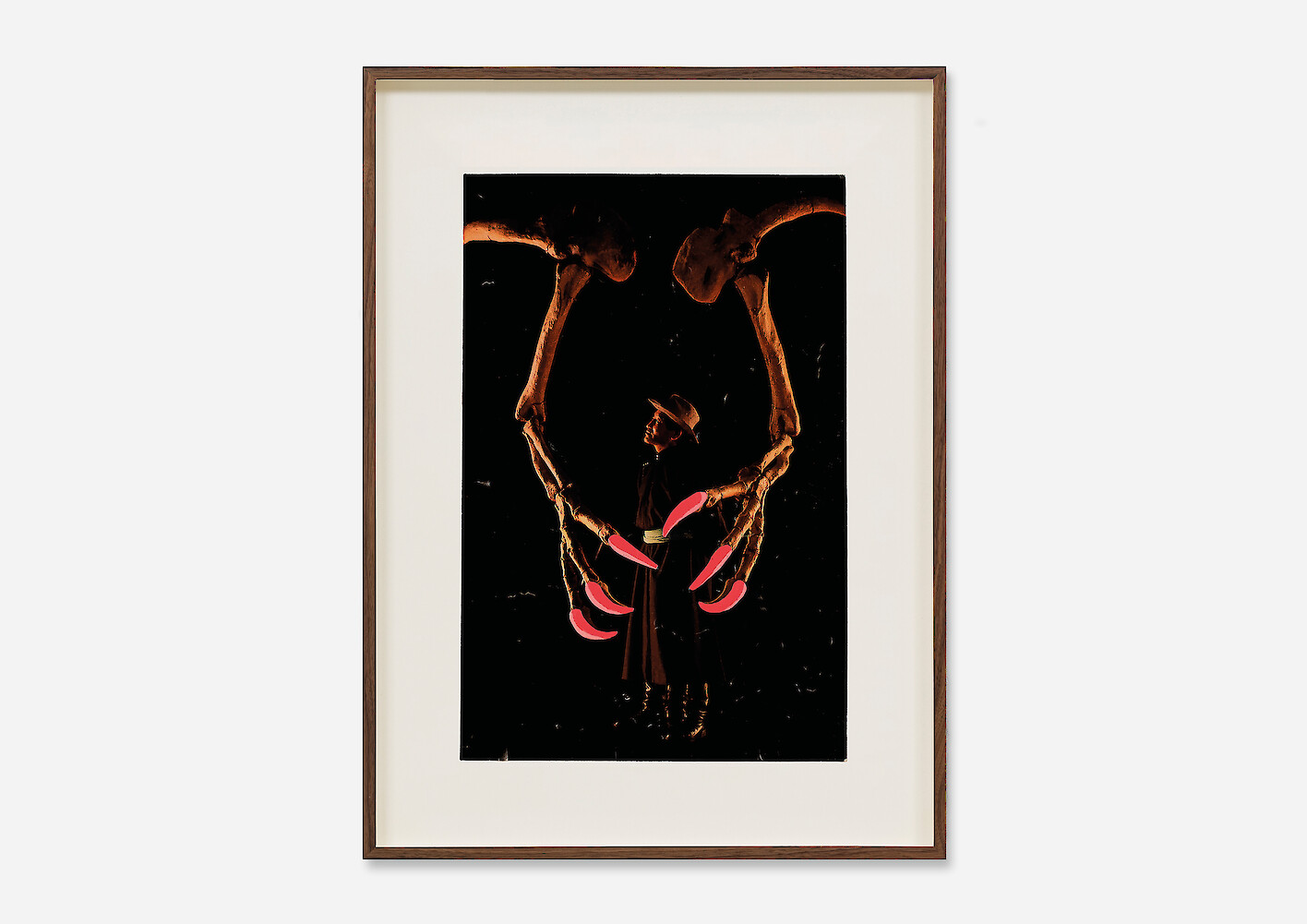 *Nails*, 2022, Nail polish on magazine page, 25 x 16 cm