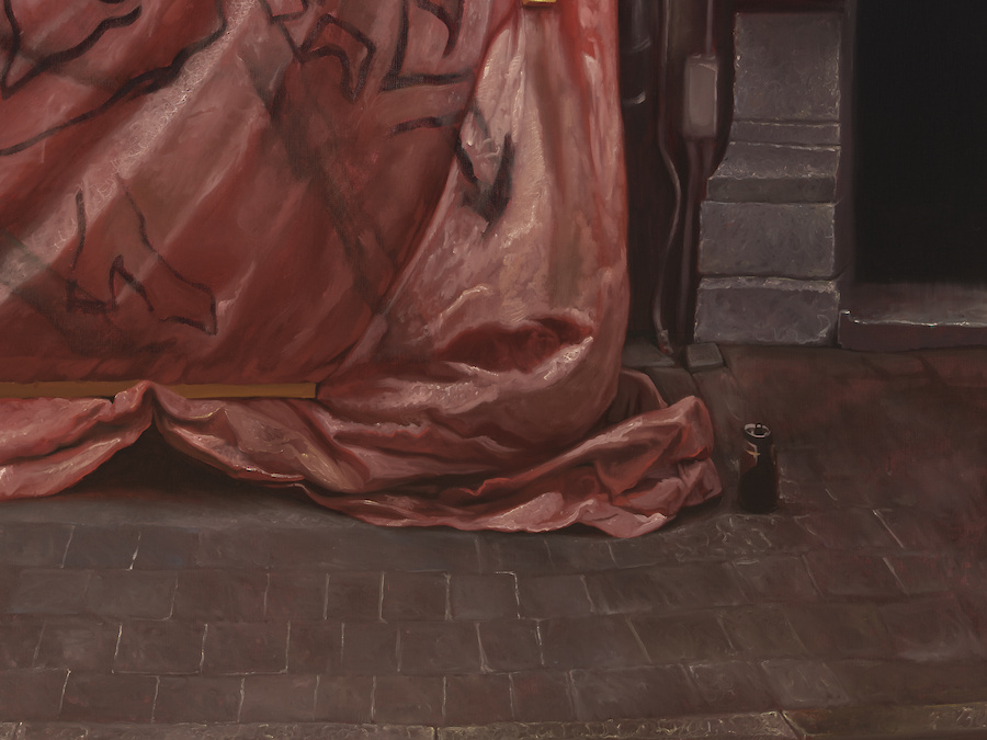 Detail view, *A horse*, 2025, Oil on linen, 184 x 149 x 2.5 cm