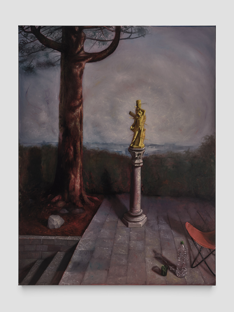 *The terrace*, 2025, Oil on linen, 175 x 133 x 2.5 cm