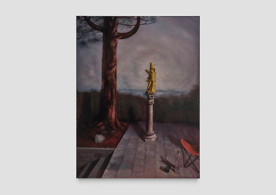 *The terrace*, 2025, Oil on linen, 175 x 133 x 2.5 cm