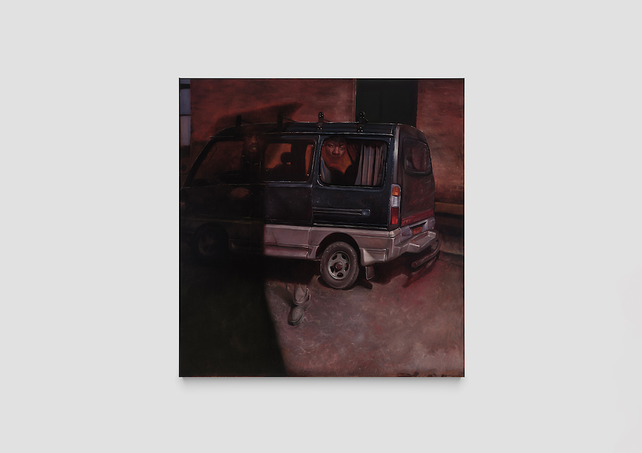 *The passenger*, 2025, Oil on linen, 170 x 162 x 2.5 cm