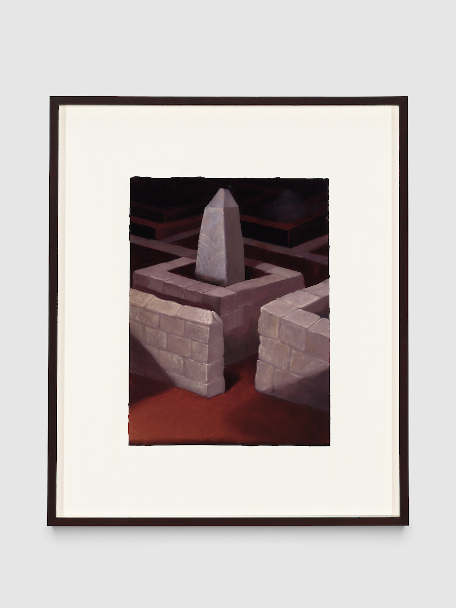 *A maze*, 2025, Oil on paper, 31 x 23 cm