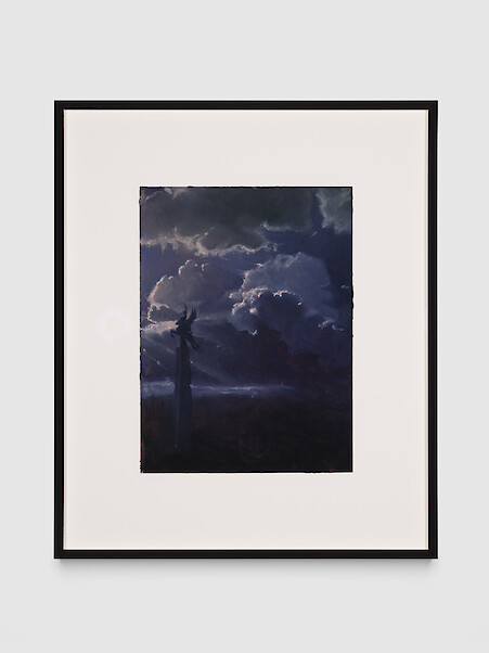*Monument*, 2025, Oil on paper, 31 x 23 cm