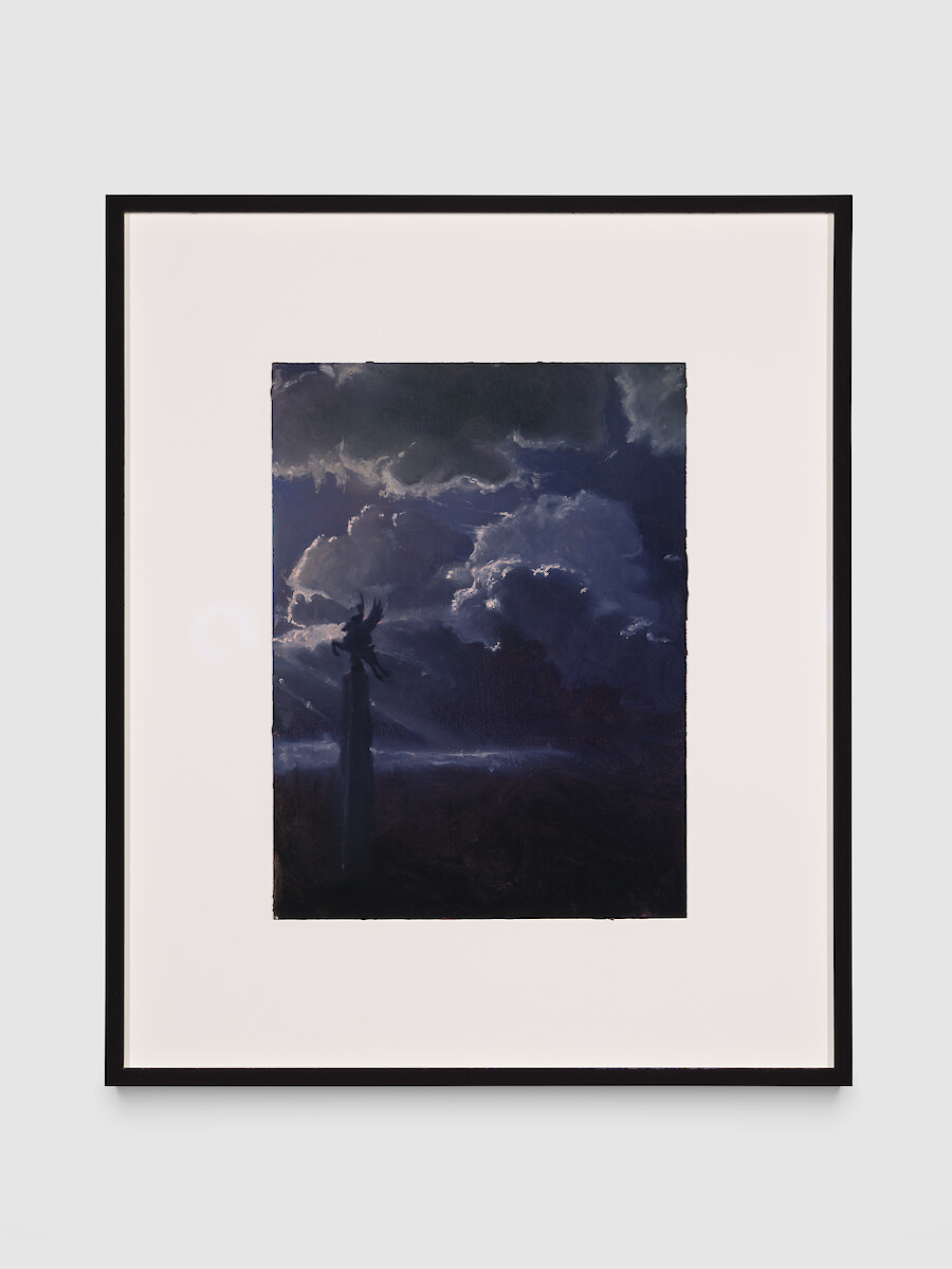 *Monument*, 2025, Oil on paper, 31 x 23 cm