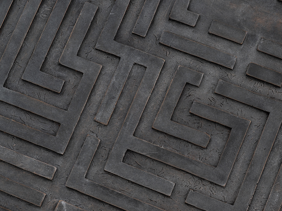 Detail view, *Manhole*, 2026, Bronze, 70 x 90 x 1.5 cm