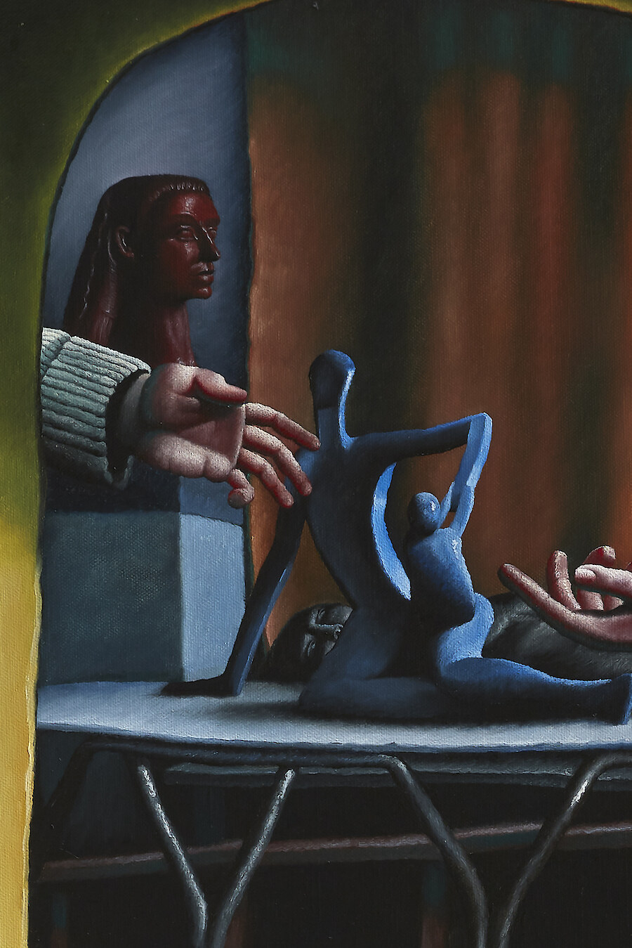 Detail View, *The Phantom*, 2019, Oil on linen, 120 x 110 cm