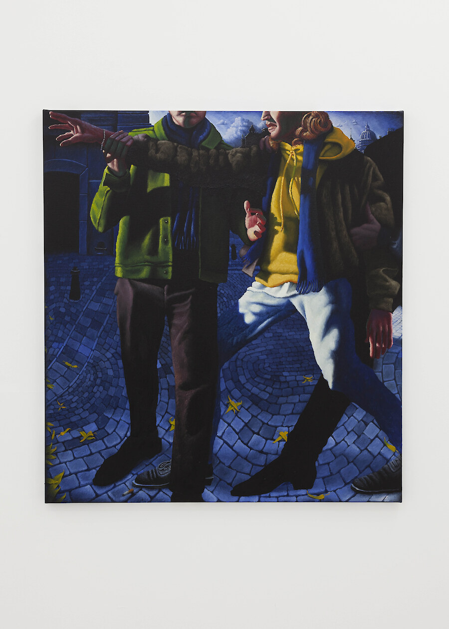 *The wrong hands*, 2019, Oil and ink on linen, 120 x 110 cm