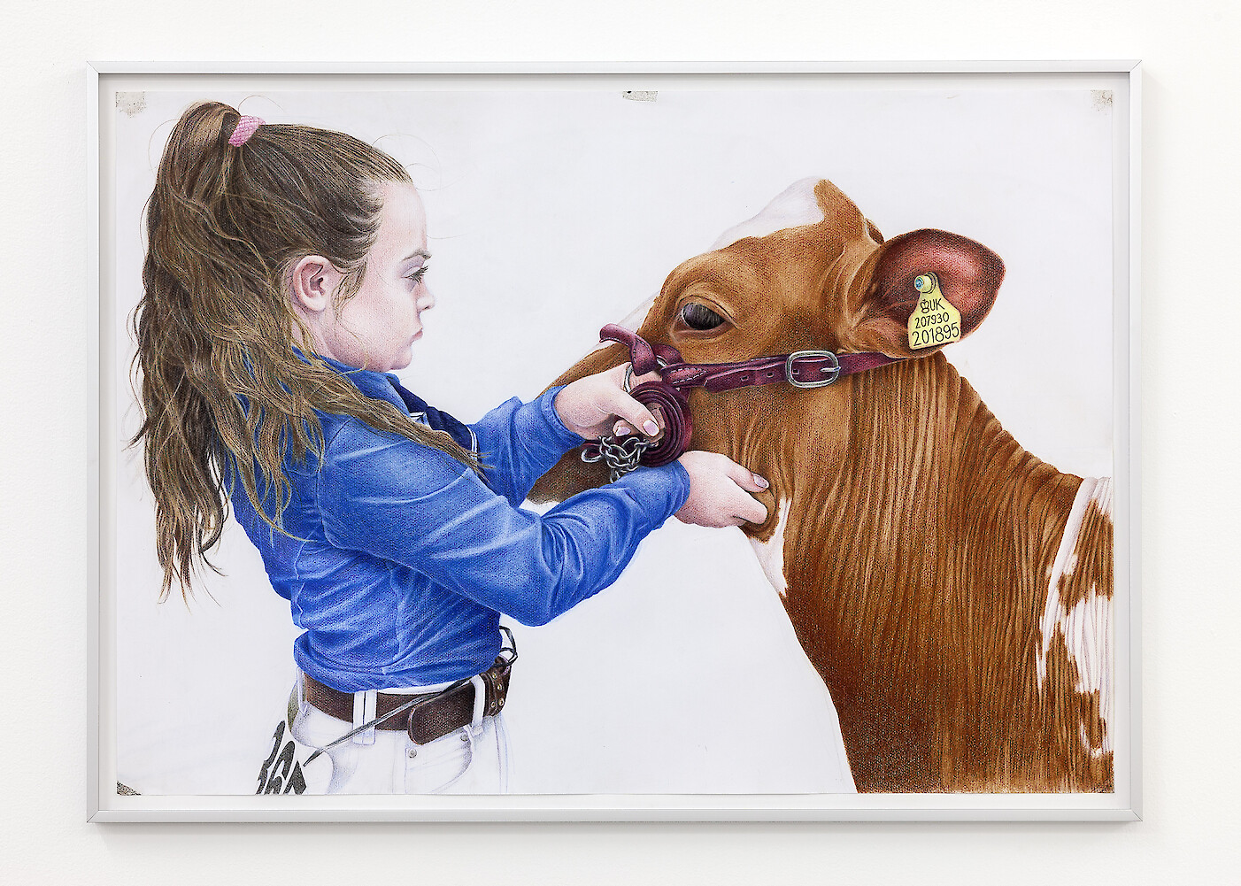 *Allstar Provider Honesty*, 2018, coloured pencil on paper, 64 x 88.5 x 2.5 cm