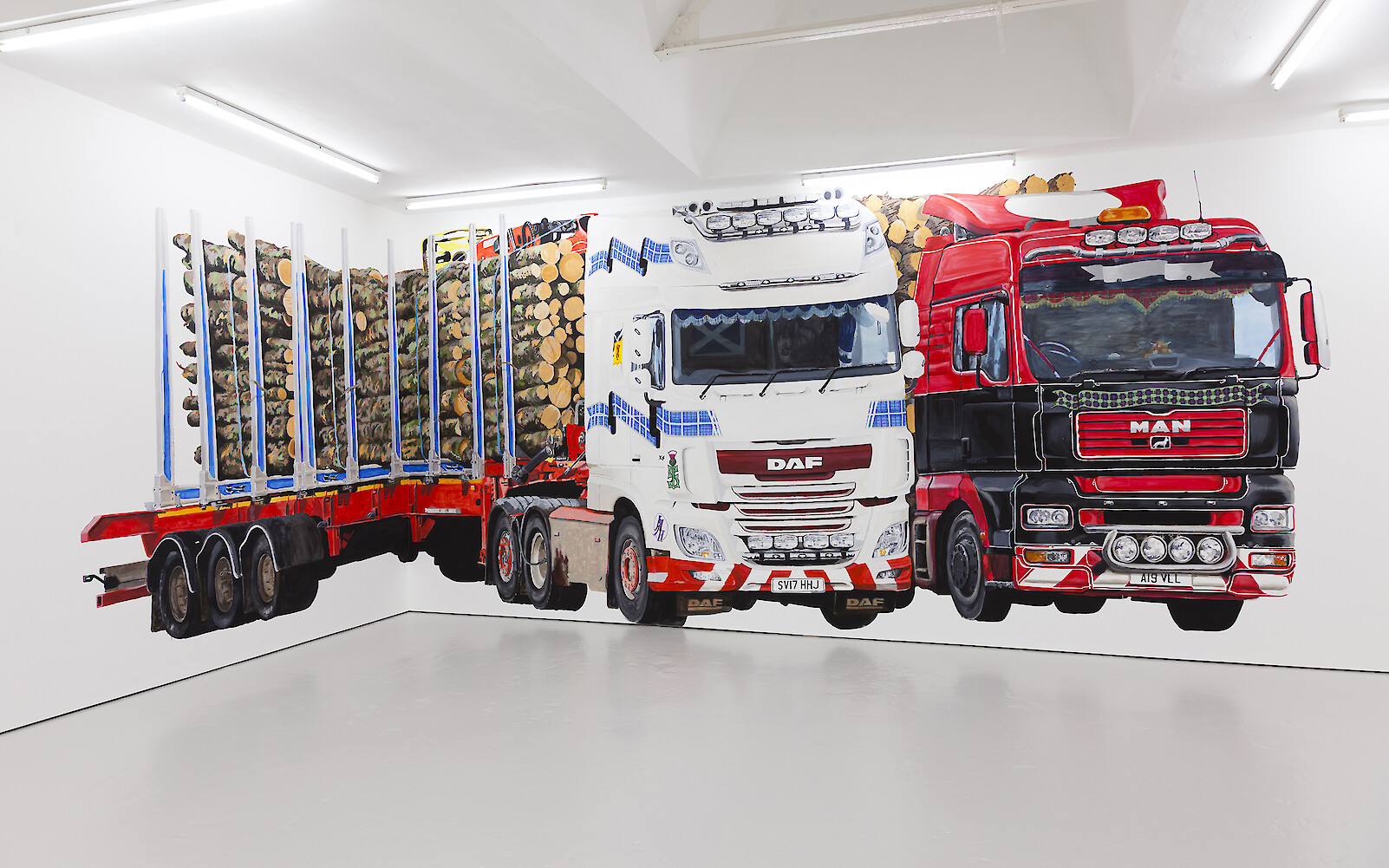 *Untitled mural*, 2018, scenic paint, 3.5 x 6 m