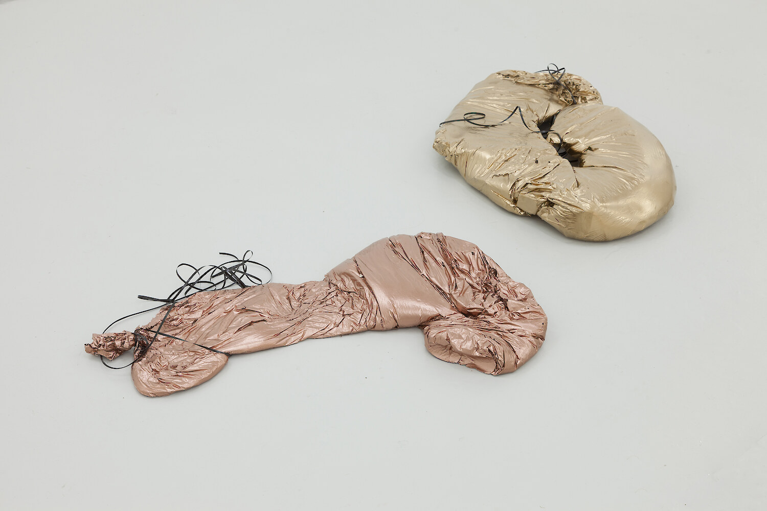 *6, j*, 2018 (each), polymer-based plaster, acrylic paint (each), 9 x 64 x 57 cm & 9 x 84 x 41 cm