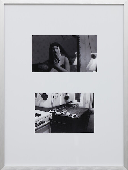 Richard Sides, *Zoe Lund and her pet rats, who wrote about her experiences around heroin addiction and law enforcement in relation to the deregulation of heroin and its intrinsic effects on the AIDS virus. She wrote Bad Lieutenant and starred as the protagonist in Abel Ferrara's early film ms45, a female rape revenge film*, 2018, 40 x 30cm, C-type print