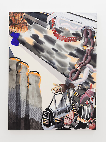 *Commuter*, 2017, Acrylic on canvas, 160 x 120 cm,