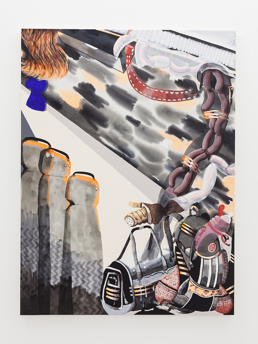 *Commuter*, 2017, Acrylic on canvas, 160 x 120 cm,