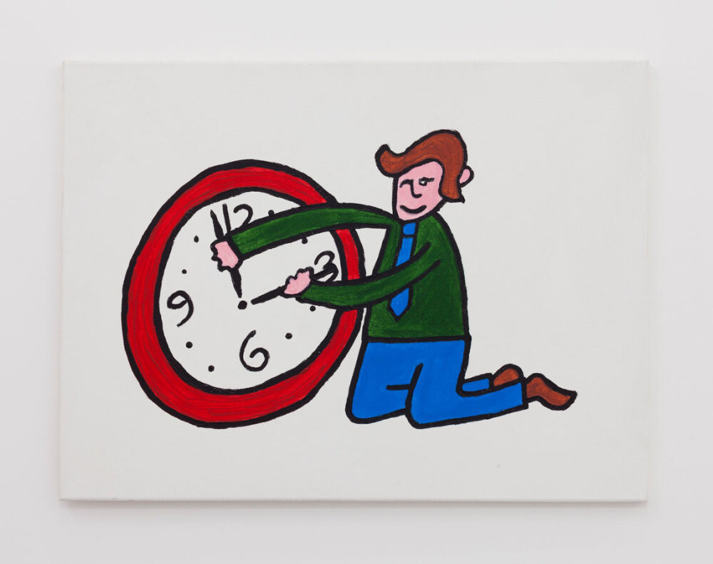 *time hands*, 2016, acrylic on canvas, 59.5 x 80 x 2 cm