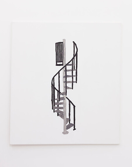 *spiral staircase*, 2016, acrylic on canvas, 99.5 x 89.5 x 2 cm