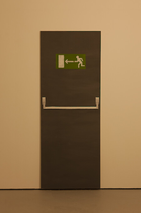 *emergency exit door*, 2016, acrylic on canvas, 208.5 x 79.5 x 2 cm