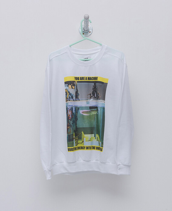 *Korakrit Arunanondchai*, YOU ARE A MACHINE BOOSTING ENERGY INTO THE UNIVERSE, 2016, DTG on cotton, Edition of 25, £90.00
