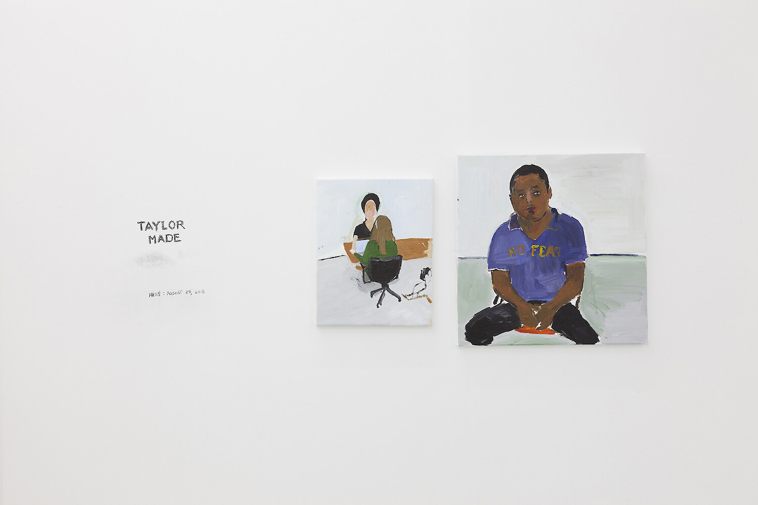 *Untitled*, 2015, Acrylic on canvas, 35 x 28 cm (left), 46 x 46 cm (right)