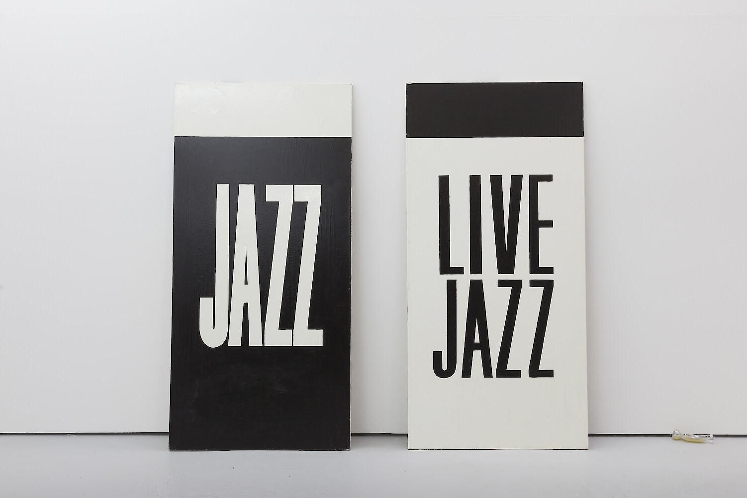 Richard Parry, *Jazz / Live Jazz*, 2009, Oil and emulsion on canvas, diptych, each 100 x 205 cm