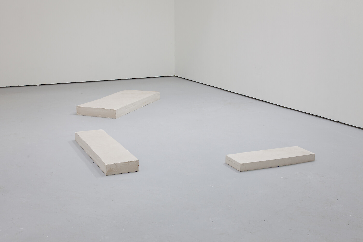 *3*, 2013, Plaster, 11.5 x 147 x 59.5 cm, 9.5 x 122 x 30 cm and 7 x 80.5 x 28 cm