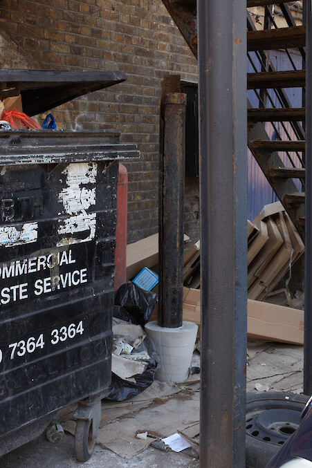 *Identical Strangers (1-10)*, 2013, Rainwater pipes, concrete, Dimensions variable