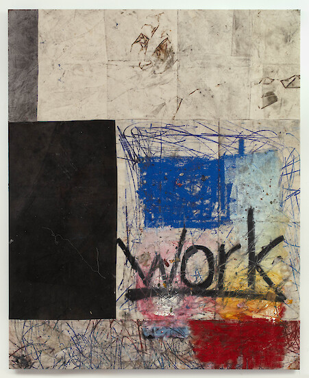 *untitled*, 2013, Oil paint, oil stick, dirt, 265 x 215 cm