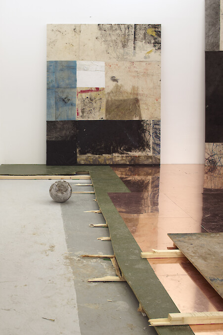 *Dinner at the members club? Yes! i'll have a black americano first pls*, 2013, Installation view