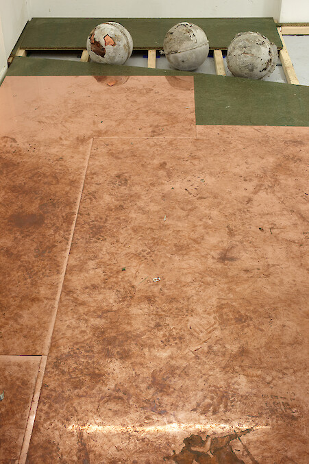 *Dinner at the members club? Yes! i'll have a black americano first pls*, 2013, Installation view