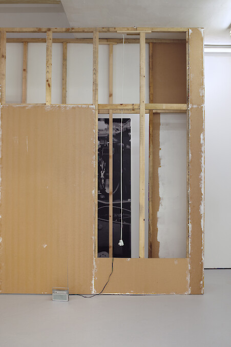 *When the Lights Go Out You Keep Moving*, 2013, Single screen projection and radio receiving audio channel, 02:11 min