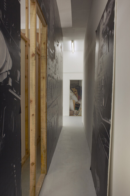 *An Escalator Can Never Break, It Can Only Become Stairs*, 2013, Installation view