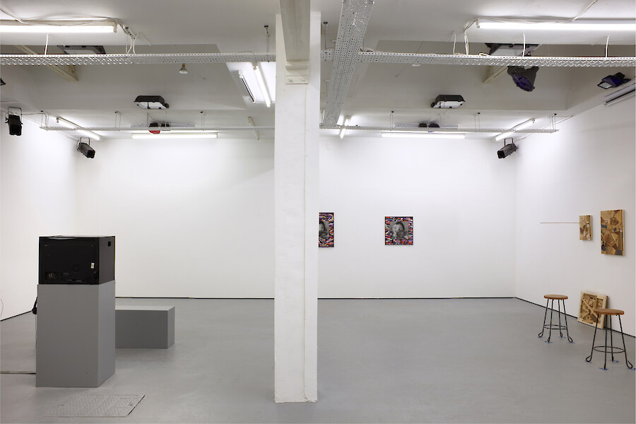 Casper Perrin Yoakum, *Untitled*, 2012, Lights, lift panel, electronic controllers. Engineered by Matt Curtis-Knight