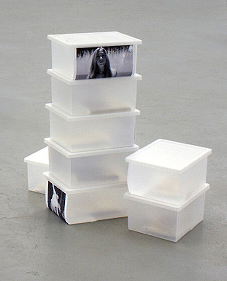 Ben Vickers, *AKA LIVEJOURNAL (VERSION 1.0)*, 2012, Book, 160 pages, facebook pictures, plastic containers 82 x 87 x 79cm