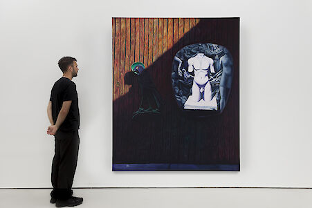 Bendt EyckermansThe glorification of passions, 2020

Oil and acrylic inks on linen
212 x 176 x 2.5 cm (83 1/2 x 69 1/4 x 1 in)
CI-BE-0081

Additional Views, artwork