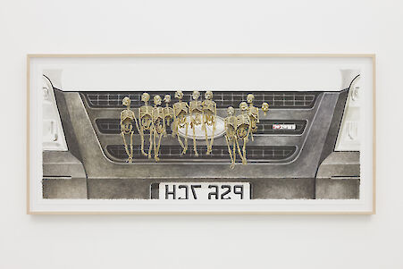 Stuart Middleton44: Yo Lo Vi (I saw it) KFC Markham Moor A1 North, 2020

Watercolour, gouache and coloured pencil on paper
72 x 162.5 x 3.5 cm
28 3/8 x 64 x 1 3/8 in
(CI-SM-0097)

Additional Views, artwork