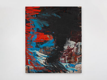 Oscar Murillomanifestation, 2019-2020
Oil, oil stick, cotton thread and graphite on canvas and linen
190 x 160 cm
74 3/4 x 63 in
(CI-OM-0254)
Additional Views, artwork